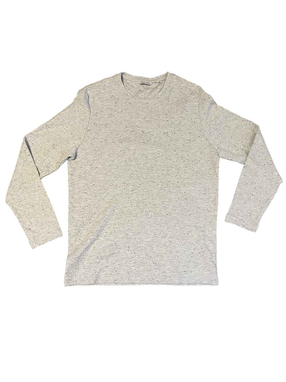English Laundry Sweater Mens Medium Gray Speckled Donegal Crewneck Long Sleeve